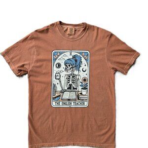 Comfort Colors English Teacher Tee M Burnt Orange